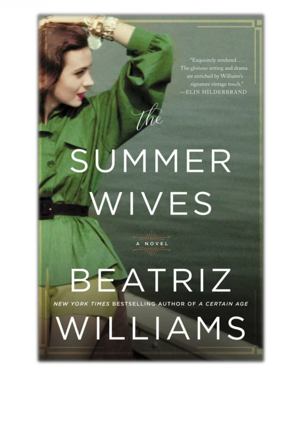 [PDF] Free Download THE SUMMER WIVES By Beatriz Williams
