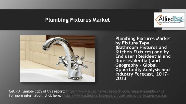 Will the Plumbing Fixtures Market grow till 2023?