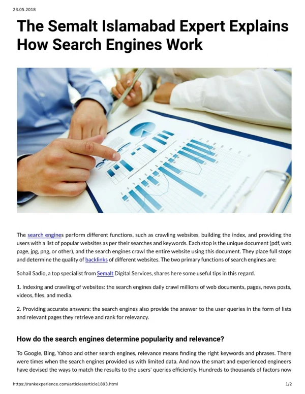 The Semalt Islamabad Expert Explains How Search Engines Work
