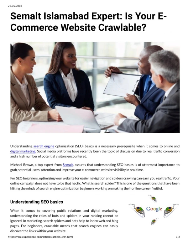 Semalt Islamabad Expert Is Your E Commerce Website Crawlable