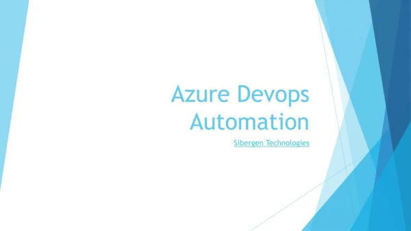 Azure Devops Automations