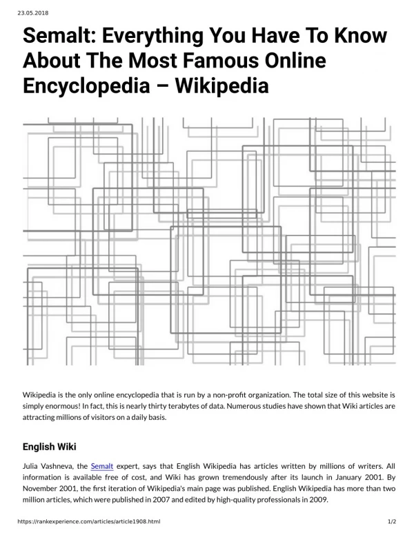 Semalt Everything You Have To Know About The Most Famous Online Encyclopedia Wikipedia