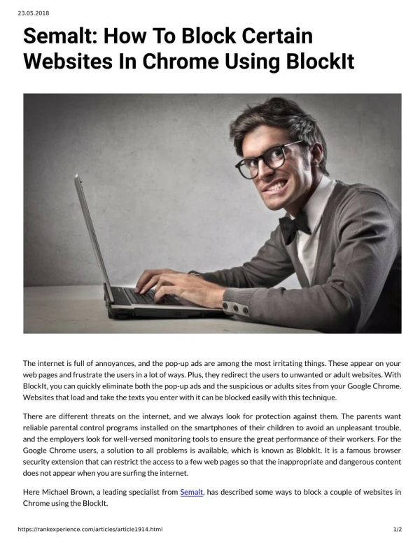 Semalt How To Block Certain Websites In Chrome Using BlockIt