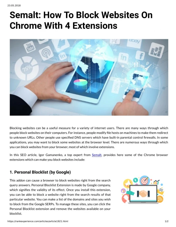 Semalt How To Block Websites On Chrome With 4 Extensions