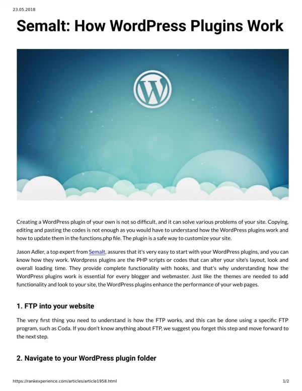 Semalt How WordPress Plugins Work