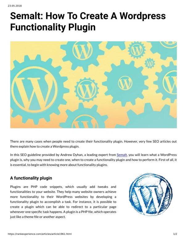 Semalt How To Create A Wordpress Functionality Plugin