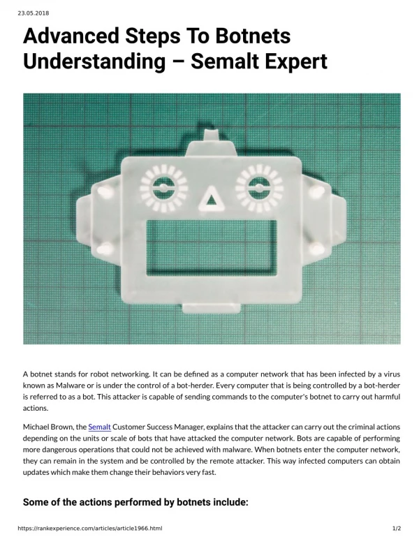 Advanced Steps To Botnets Understanding Semalt Expert