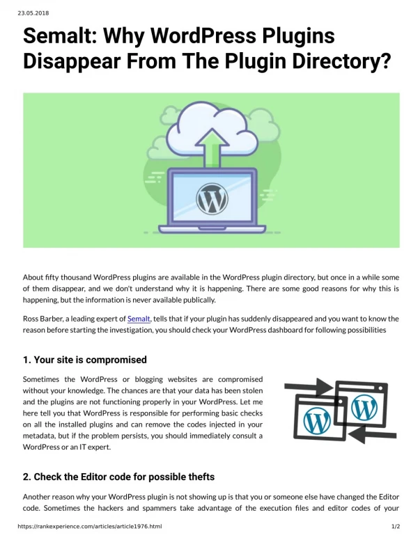 Semalt Why WordPress Plugins Disappear From The Plugin Directory