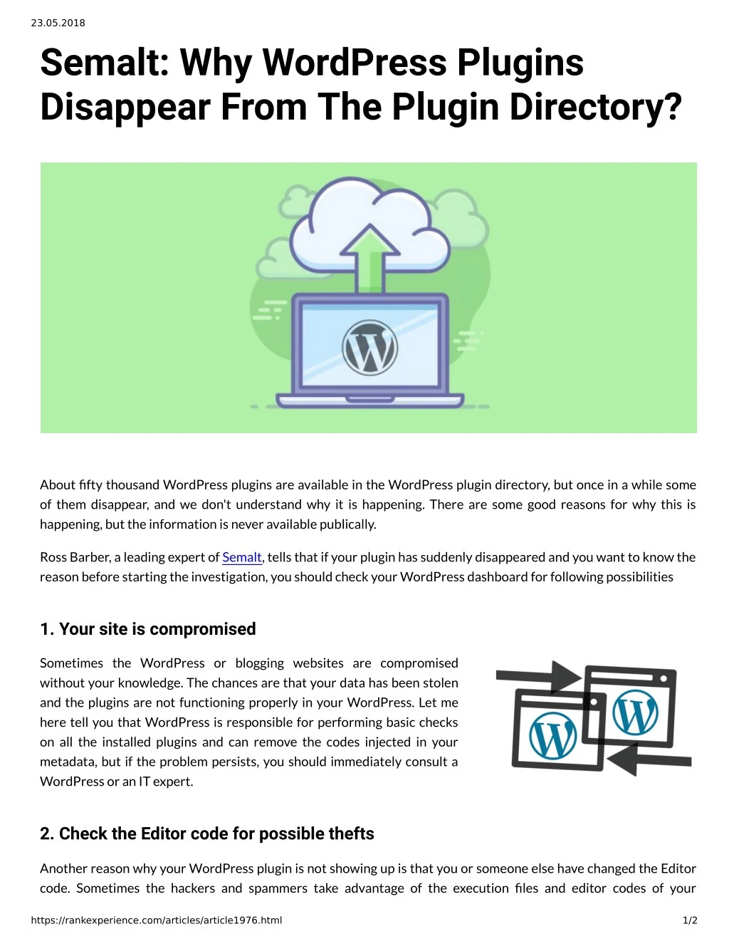 23 05 2018 semalt why wordpress plugins disappear