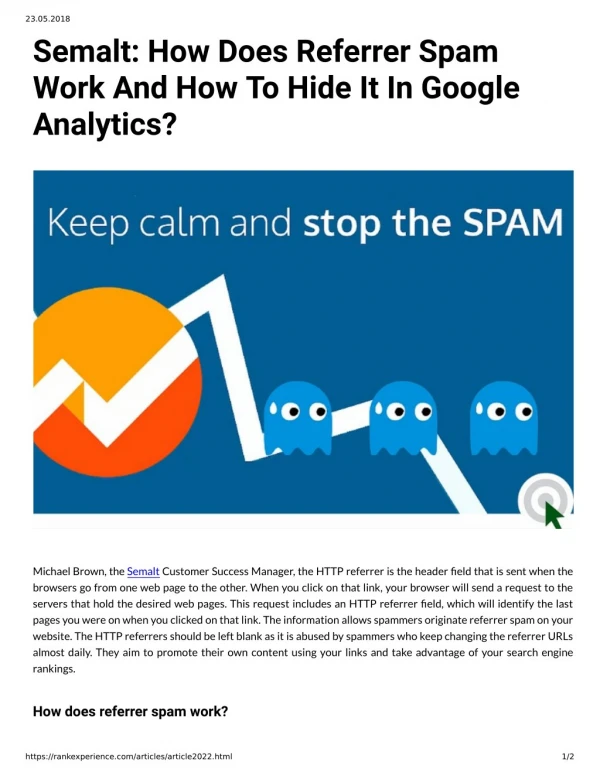 Semalt: How Does Referrer Spam Work And How To Hide It In Google Analytics