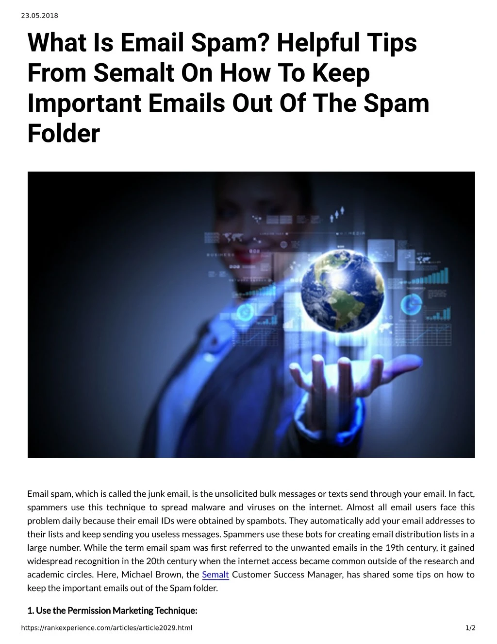 23 05 2018 what is email spam helpful tips from