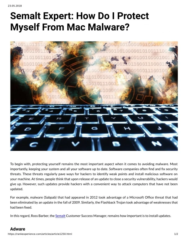 Semalt Expert: How Do I Protect Myself From Mac Malware?