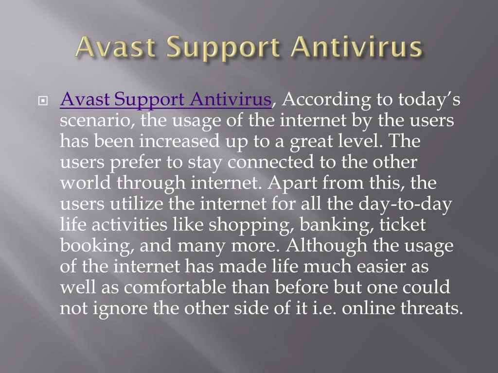 avast support antivirus