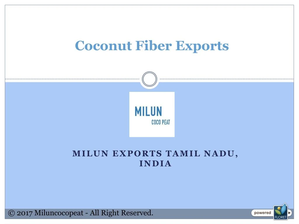 coconut fiber exports