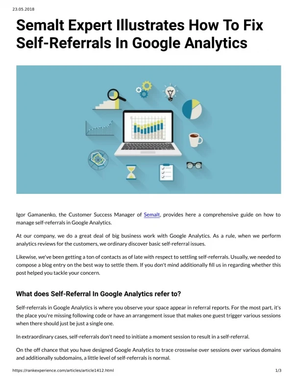 Semalt Expert Illustrates How To Fix Self-Referrals In Google Analytics