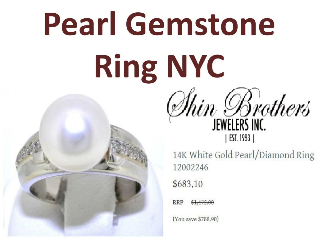 pearl gemstone ring nyc