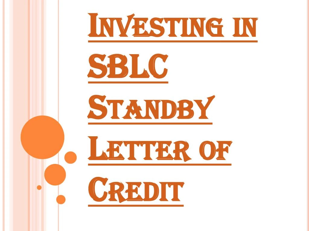 investing in sblc standby letter of credit