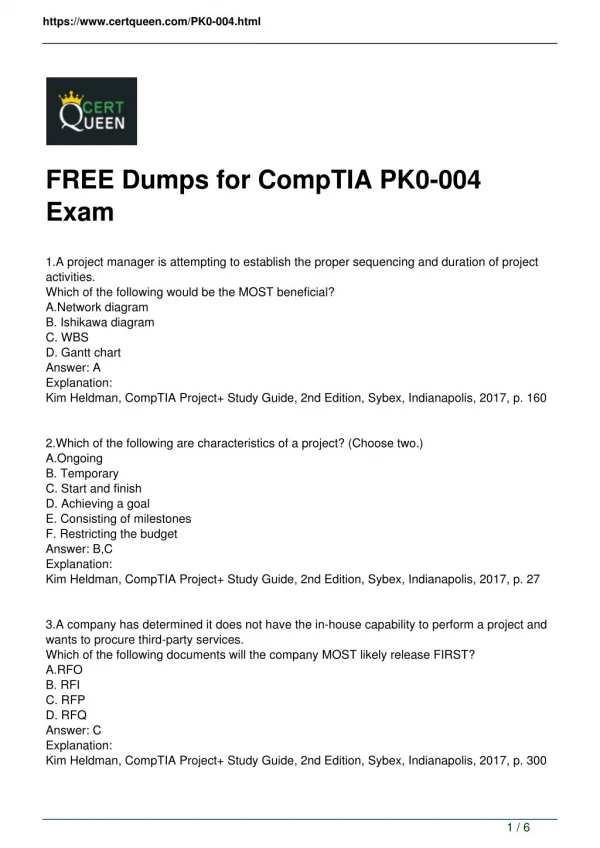 CertQueen CompTIA PK0-004 Exam Practice Test