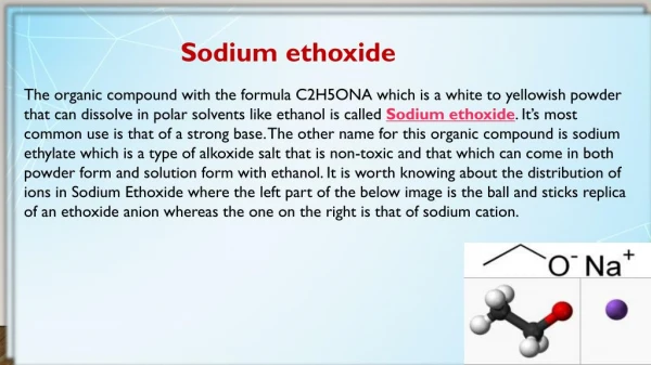 Sodium ethoxide uses and how it is prepared