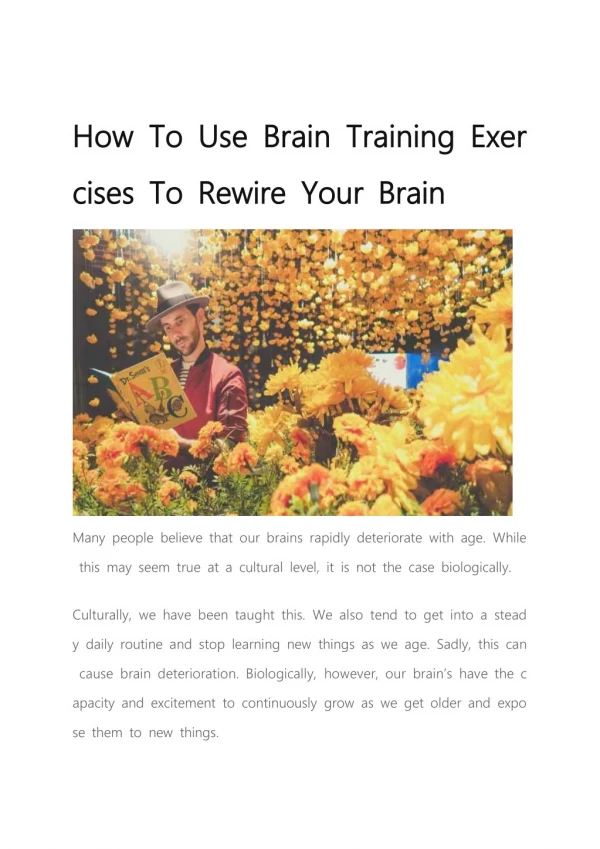 How To Use Brain Training Exercises To Rewire Your Brain.pdf