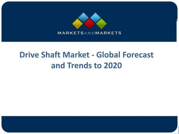 Growing Demand of Drive Shaft Market