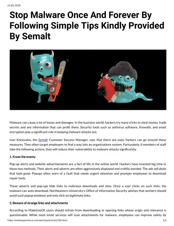 Stop Malware Once And Forever By Following Simple Tips Kindly Provided By Semalt