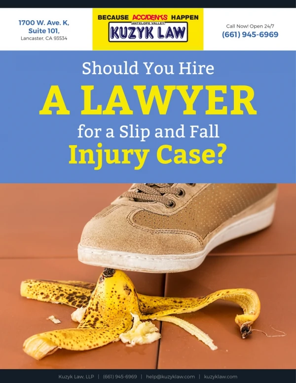 Should You Hire a Lawyer for a Slip and Fall Injury Case?