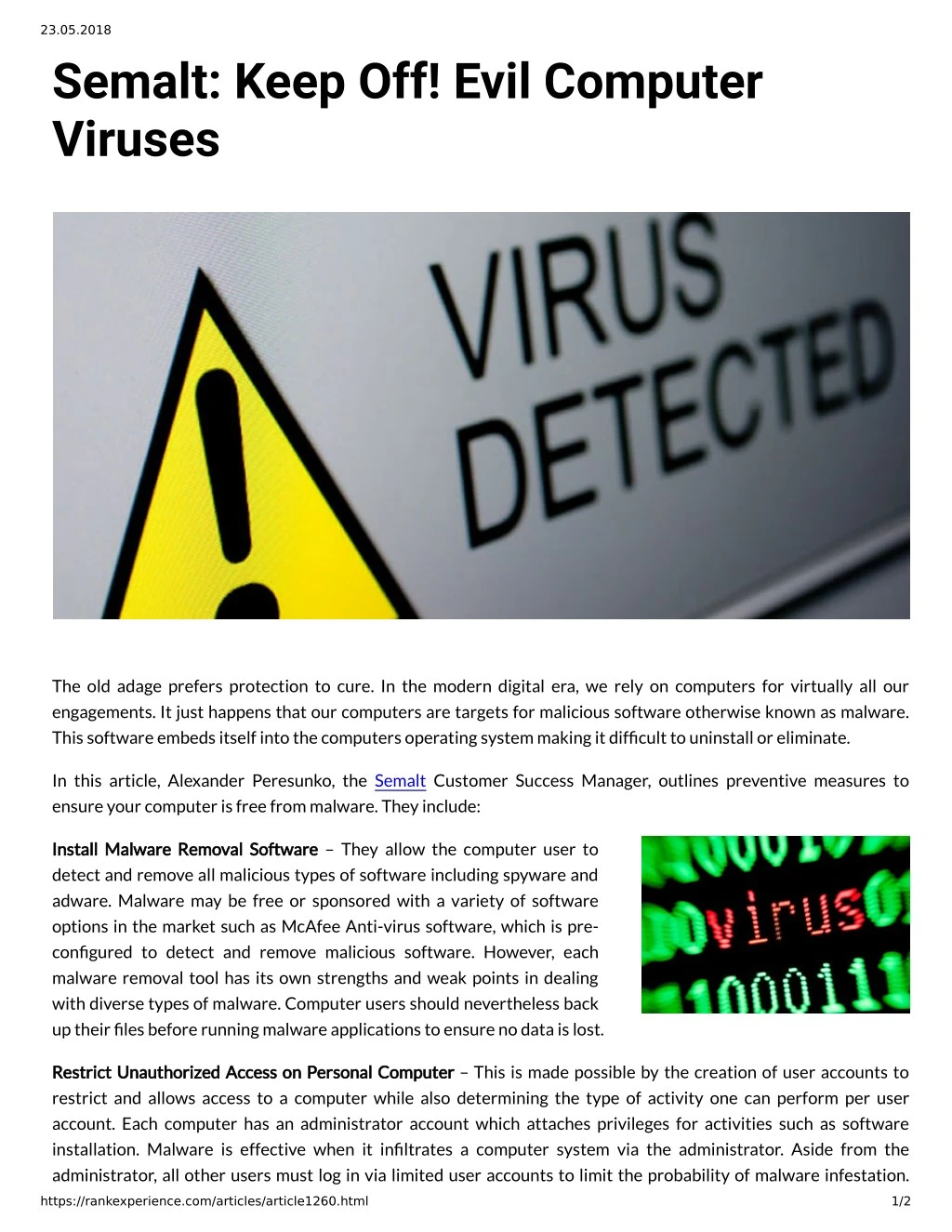 23 05 2018 semalt keep off evil computer viruses