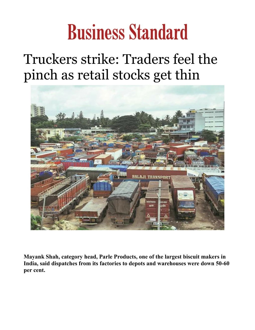 truckers strike traders feel the pinch as retail