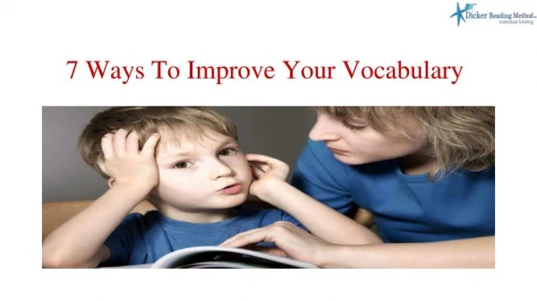 7 Ways To Improve Your Vocabulary