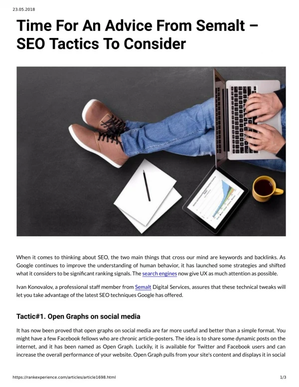 Time For An Advice From Semalt - SEO Tactics To Consider