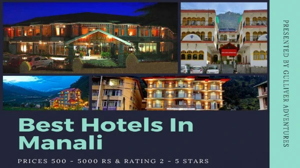 10 Best Hotels In Manali