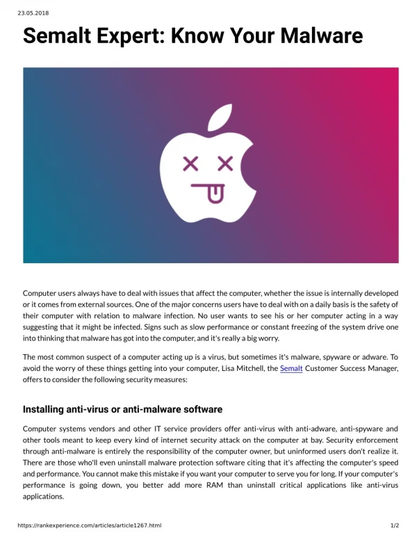 Semalt Expert: Know Your Malware