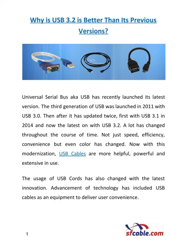 Why is USB 3.2 is Better Than Its Previous Versions?