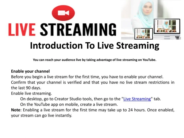 Introduction To Live Streaming?