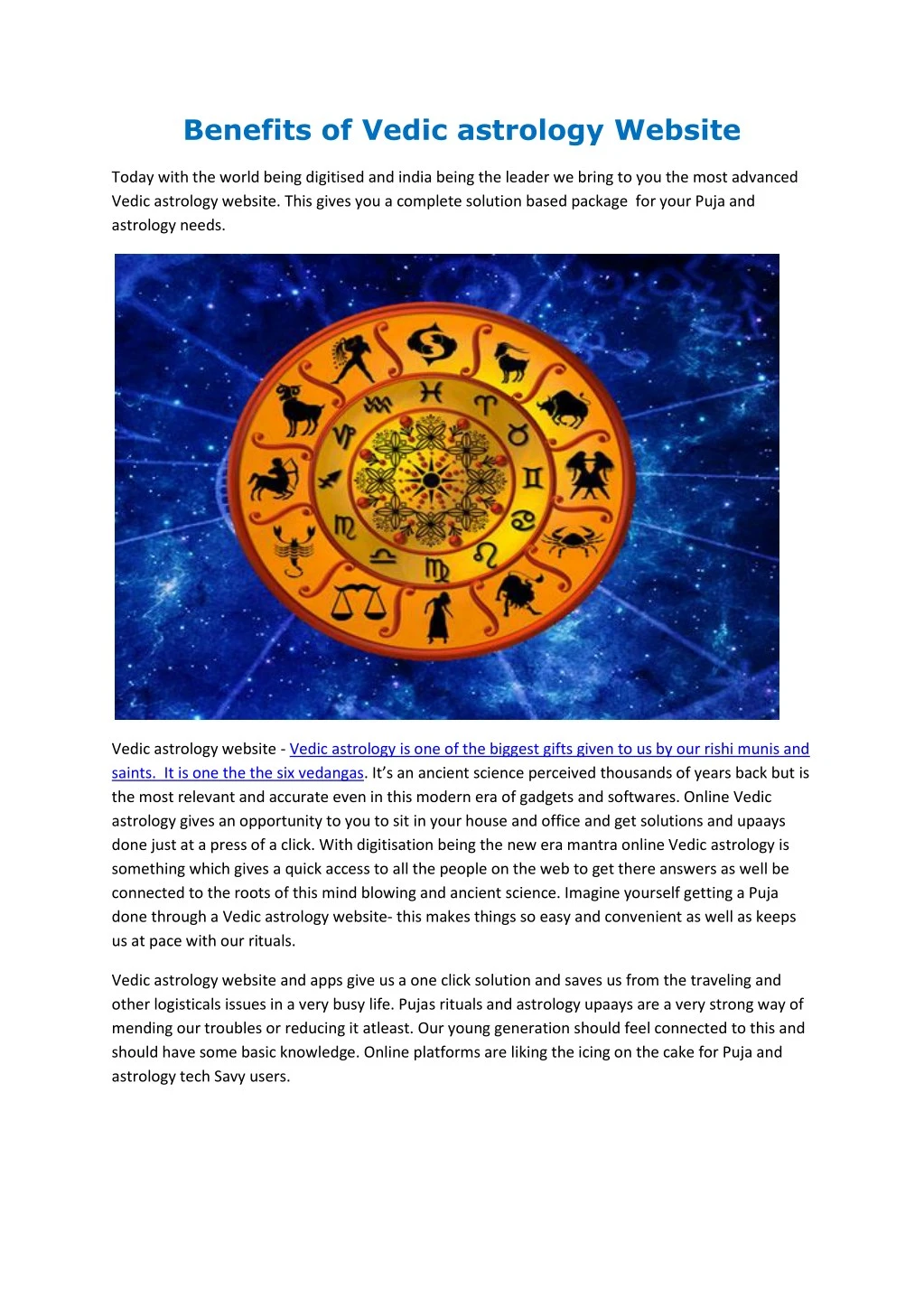 benefits of vedic astrology website