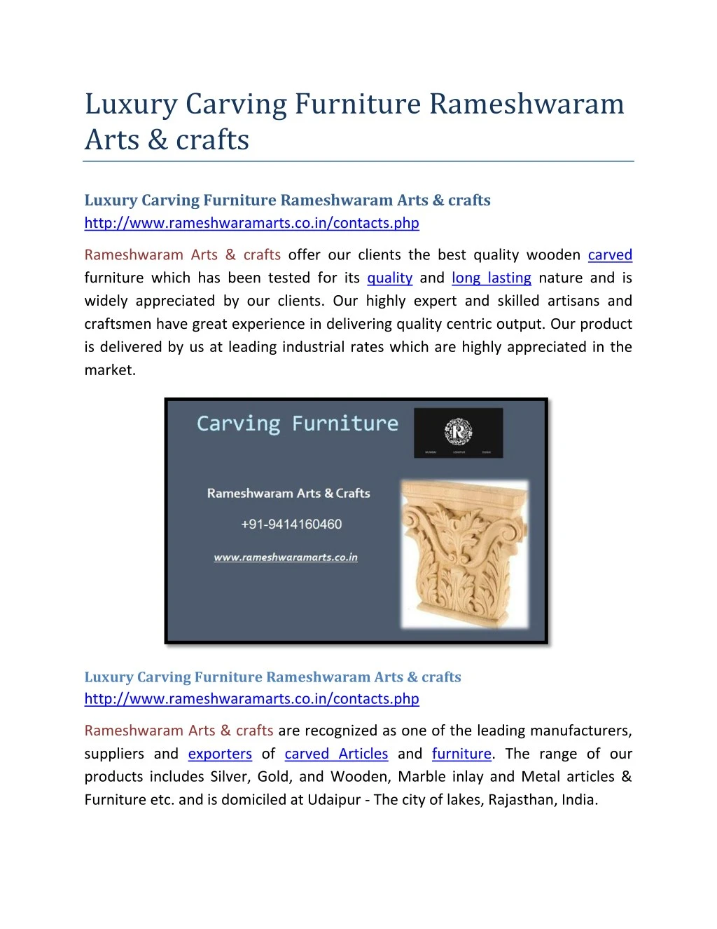 luxury carving furniture rameshwaram arts crafts