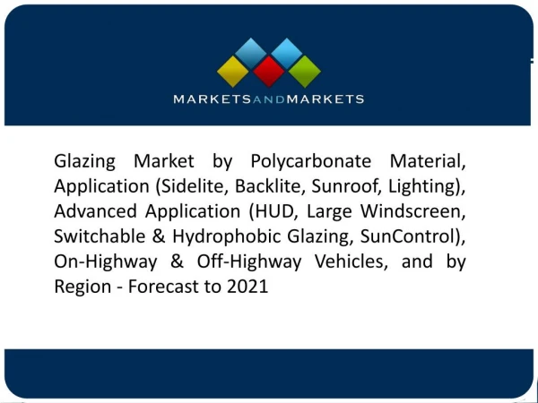 Growing Market for Electric Vehicles is a huge opportunity for glazing market