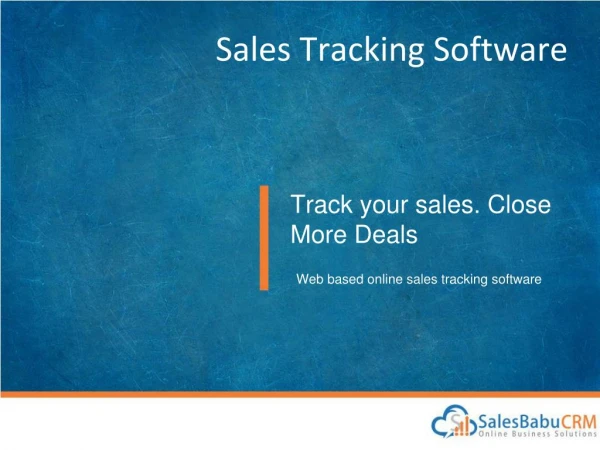 SalesBabu Sales Tracking Software