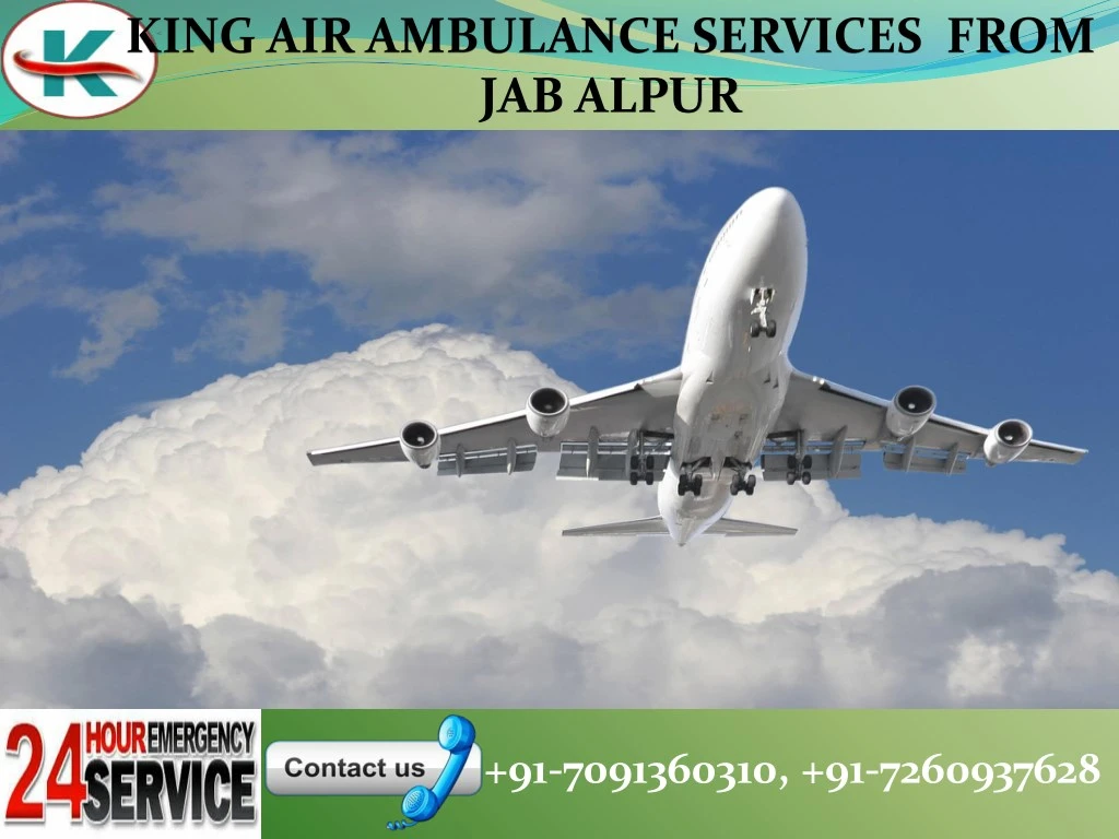 king air ambulance services from jab alpur
