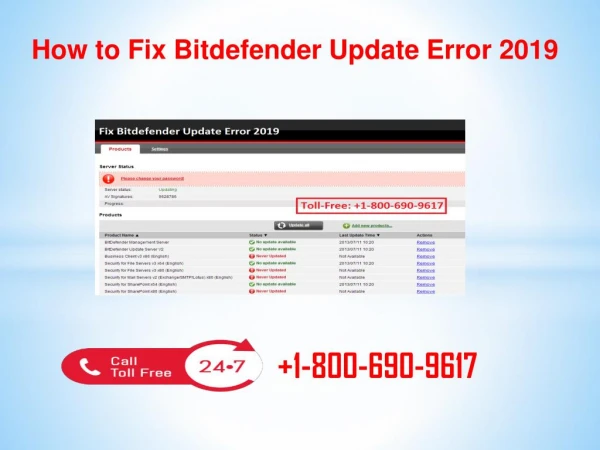 1-800-690-9617 Fix Bitdefender Update Error 2019