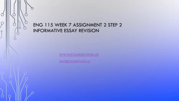 eng 115 week 7 assignment 2 step 2 informative essay revision