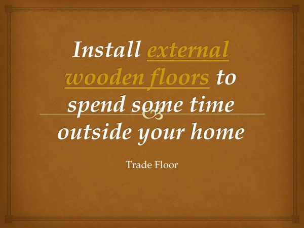 External Wooden Floors