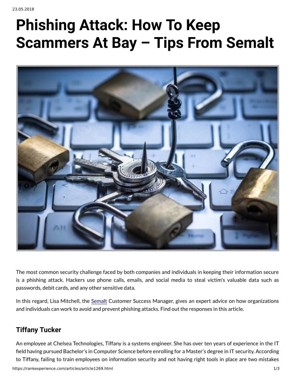 23 05 2018 phishing attack how to keep scammers