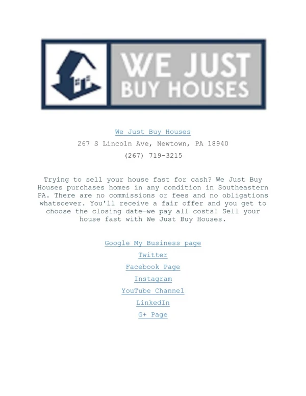 We Just Buy Houses