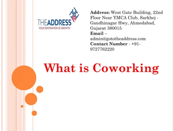 What is Coworking?