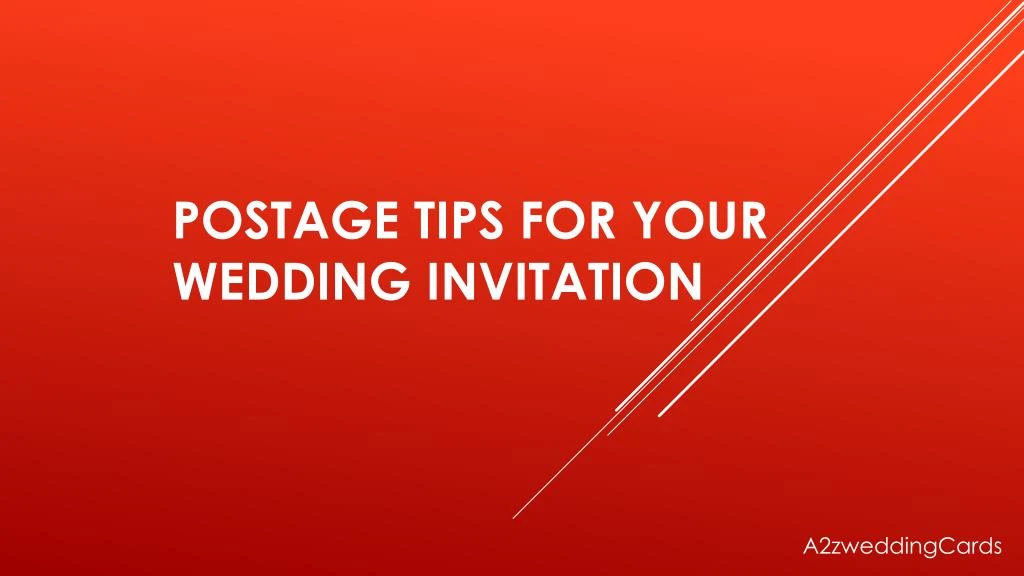 postage tips for your wedding invitation