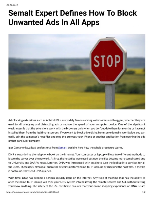 Semalt Expert Defines How To Block Unwanted Ads In All Apps