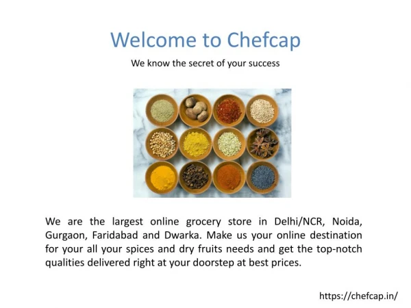 Chefcap - Kitchen Masalas and Spices Online