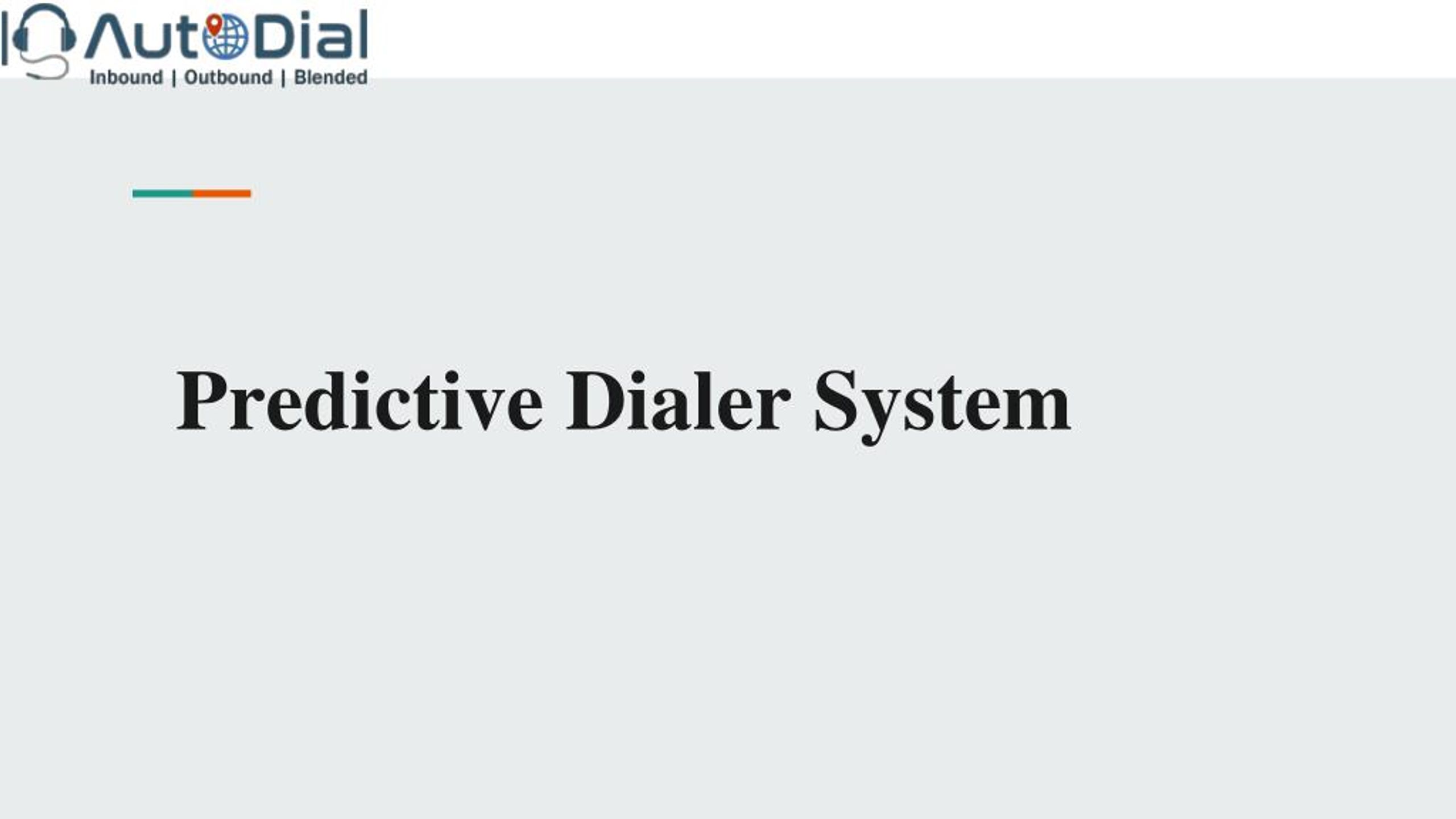 PPT - Function of predictive dialer system PowerPoint Presentation ...